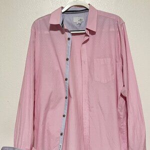 CRAFT+FLOW LS BOBBY DOBBY PINK MEN'S MEDIUM LONG SLEEVES SHIRT - Preowned